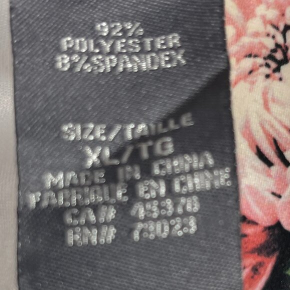 SUZY SHIER Dress Size XL Black Floral Sleeveless Knee-Lenght Feminine Stretch - Picture 4 of 8